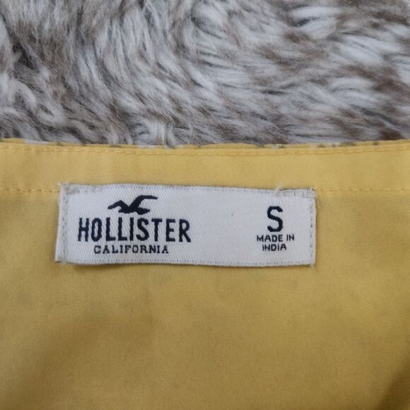 Hollister Spaghetti‎ Strap Wrap Dress Yellow Floral Size Small - Picture 7 of 12